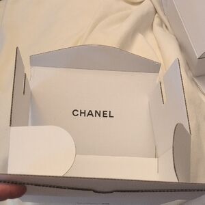 CHANEL White Branded Boxes with Black Logo X 2